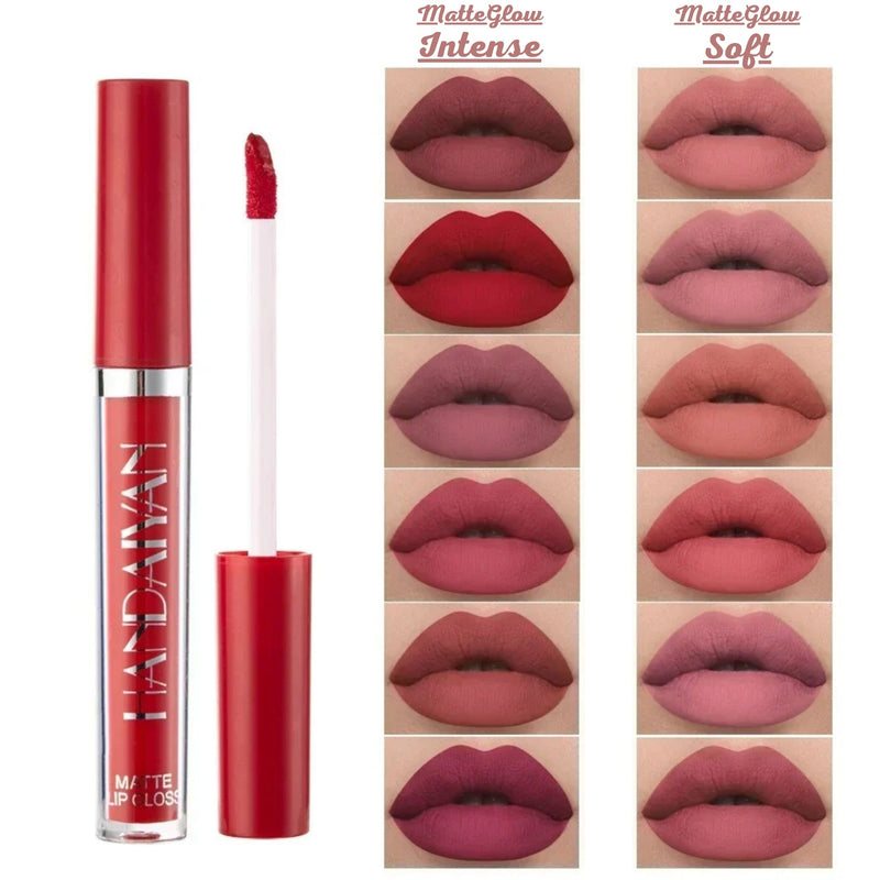 MatteGlow Lips - Kit Gloss Efeito Matte de Longa Duração