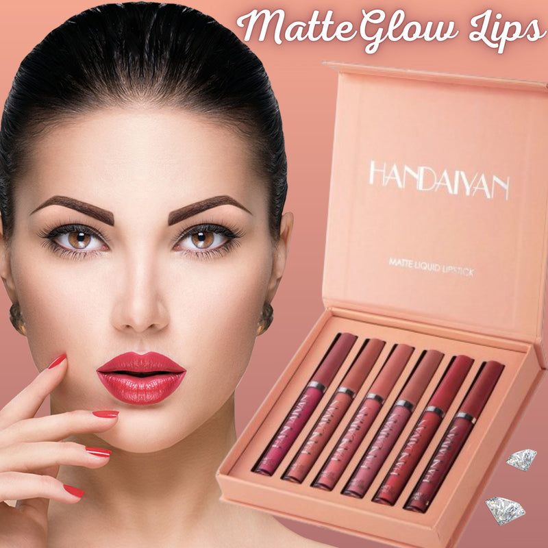 MatteGlow Lips - Kit Gloss Efeito Matte de Longa Duração